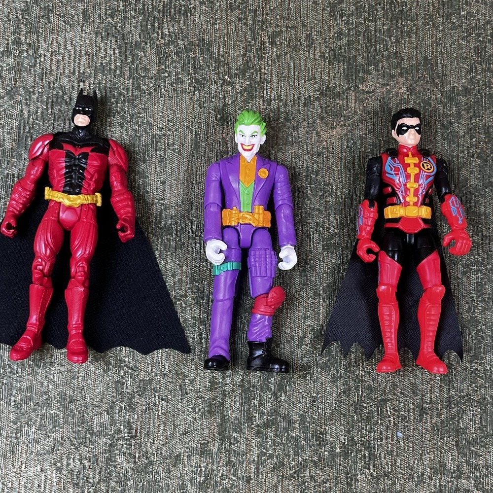 Batman, Robin, and The Joker Action Figures DC Comics Batman by Spin Masters‎